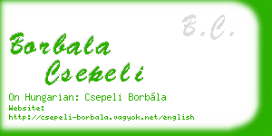 borbala csepeli business card