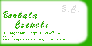 borbala csepeli business card